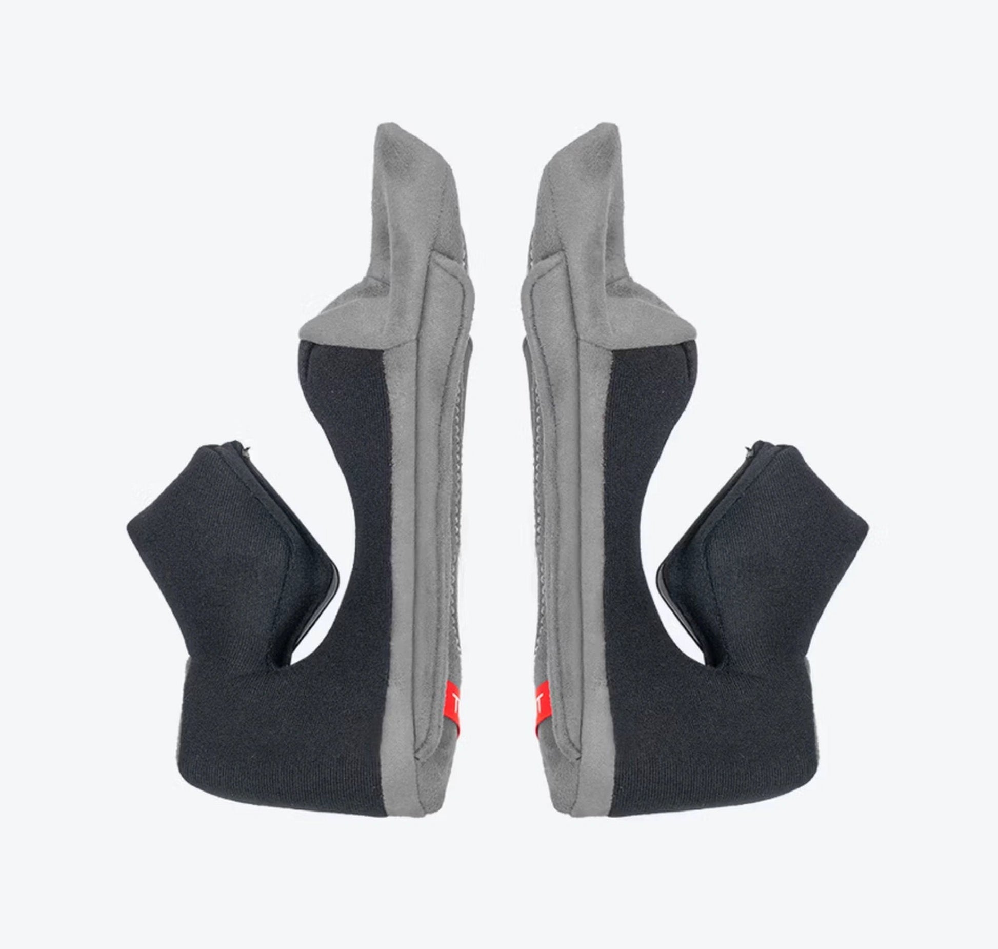 Airoh Matryx cheek pads, black fabric with gray lining, pair