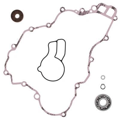 ProX water pump rebuild kit for KTM 250 SX-F (05-12) with pink gasket, seals, and bearing