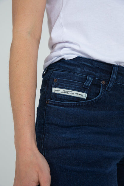 JOHN DOE damesmotorjeans indigo, maat 36/32