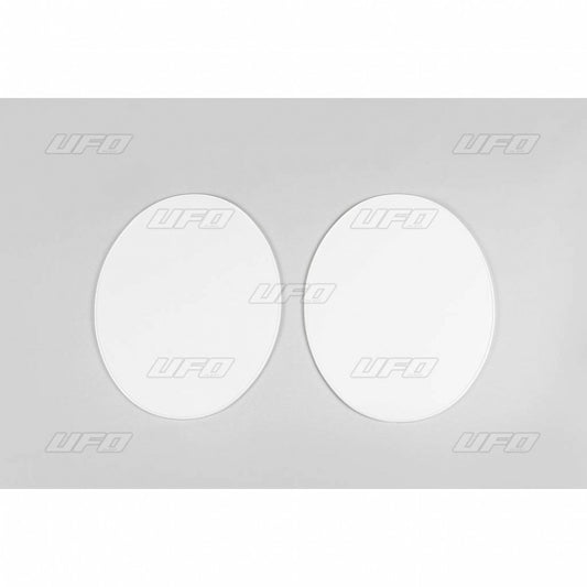 UFO Vintage ovale nummerplaten vanaf 1970 – wit – 2 stuks