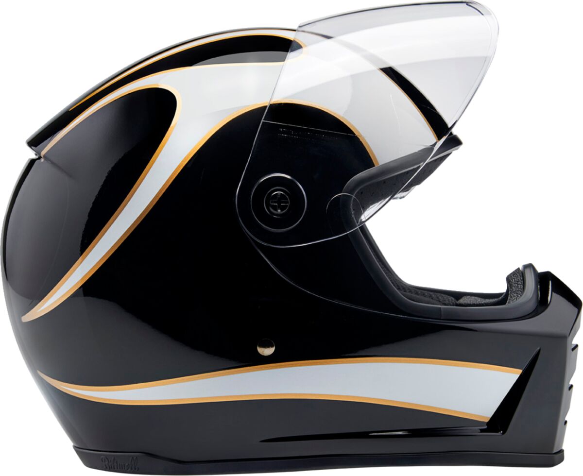 BILTWELL Lane Splitter integraalhelm zwart/wit glanzend — maat L - MxProStoreParts