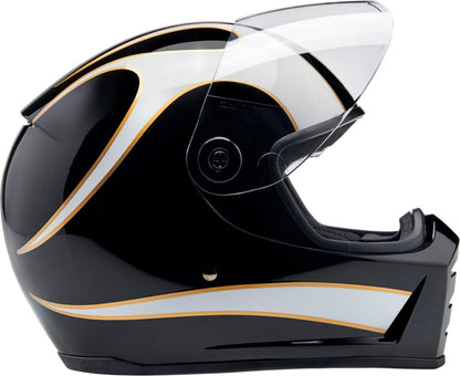 BILTWELL Lane Splitter integraalhelm zwart/wit glanzend — maat L - MxProStoreParts