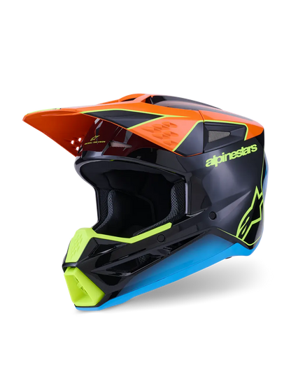 Alpinestars SM3 Fray Helmet – Black/Orange/Yellow – ( KIDS)