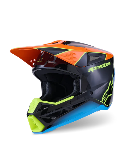 Alpinestars SM3 Fray Helmet – Black/Orange/Yellow – ( KIDS)