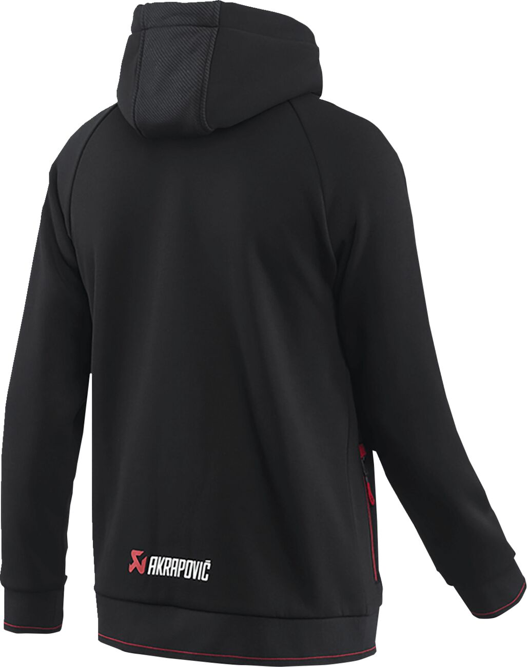 AKRAPOVIC Corpo herenvest met capuchon en volledige ritssluiting, zwart, maat L