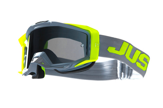 Just1 Goggle Iris 2.0 Logo Grey - Yellow Fluo Mirror Silver Lens