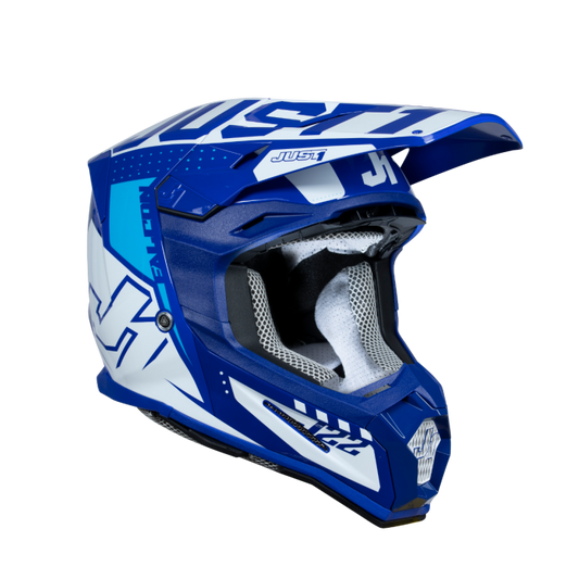Just1 J-22 F Falcon Helmet – White/Blue