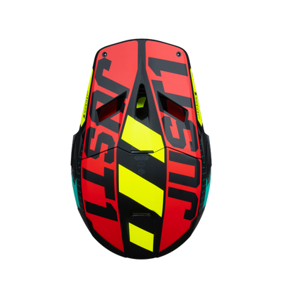 Just1 J-22 F Junior Falcon Motorcross Helm Fluo Rood Geel Zwart