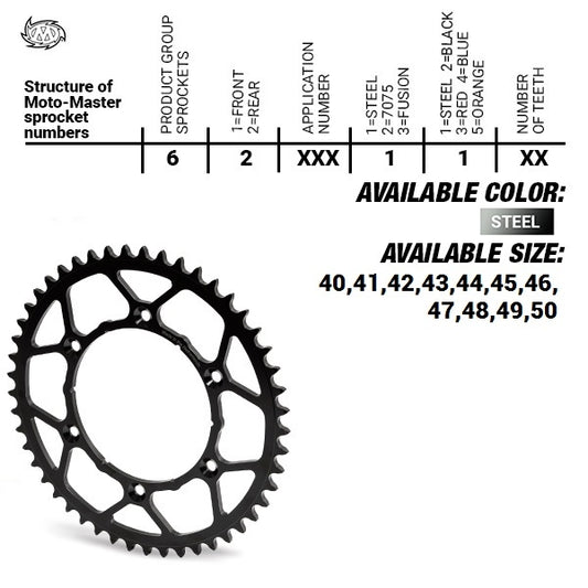 MOTO MASTER Ultralicht Achtertandwiel 48T 420 - MxProStoreParts