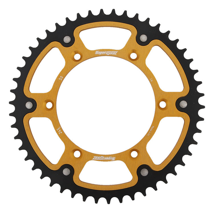 Supersprox Stealth Rear sprocketYA YZ/WRF/YZF 99- Gold 50 – RST-245/2:50-GLD