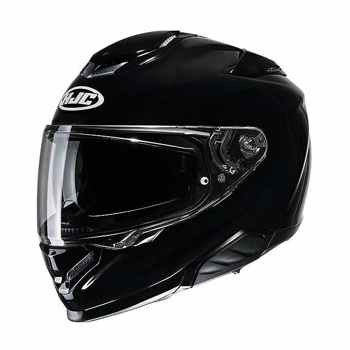 HJC RPHA 71 full-face helmet in black with clear visor and visible HJC logo