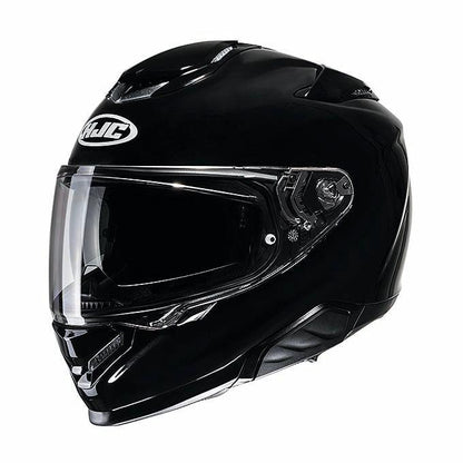HJC RPHA 71 full-face helmet in black with clear visor and visible HJC logo