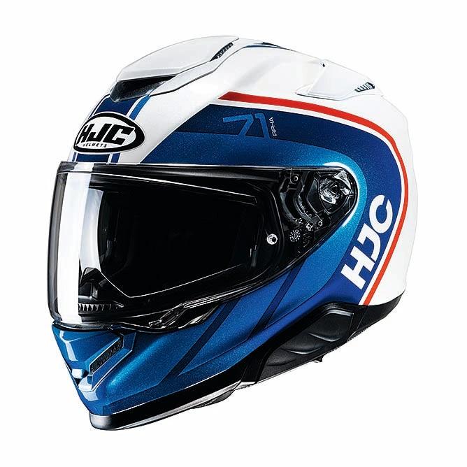 HJC RPHA 71 Mapos White/Blue MC21 full-face helmet with tinted visor