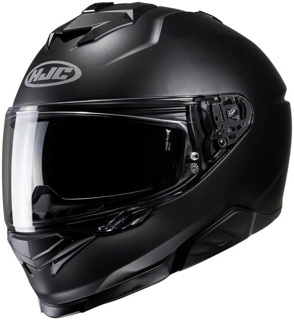 HJC Helmet i71 matte black full-face helmet with clear visor