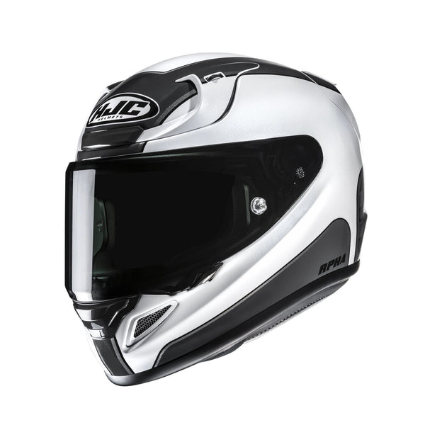 HJC RPHA 12 Respon full-face motorcycle helmet in white/black with dark visor