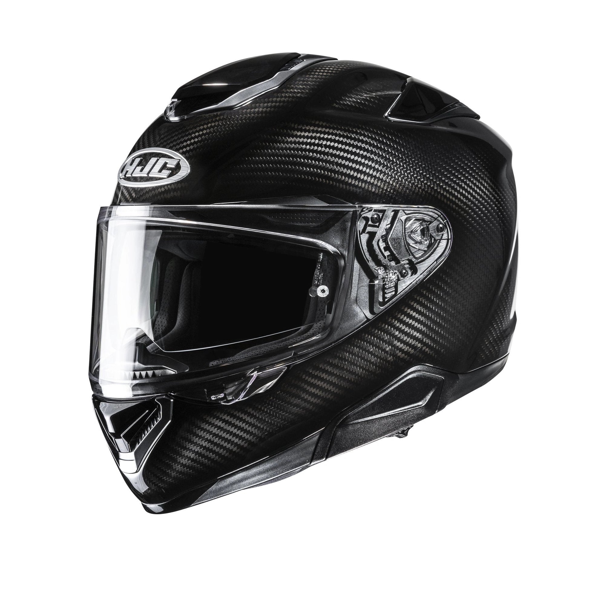 HJC RPHA 72 Carbon full-face helmet in black with clear visor.