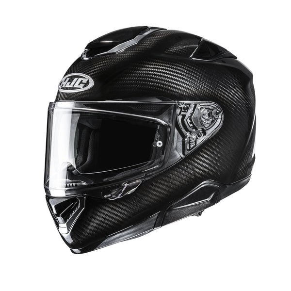 HJC RPHA 72 Carbon full-face helmet in black with clear visor.