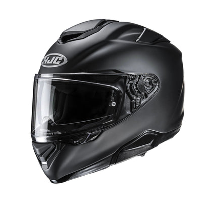 HJC RPHA 72 full-face helmet in matte black with clear visor and visible HJC logo