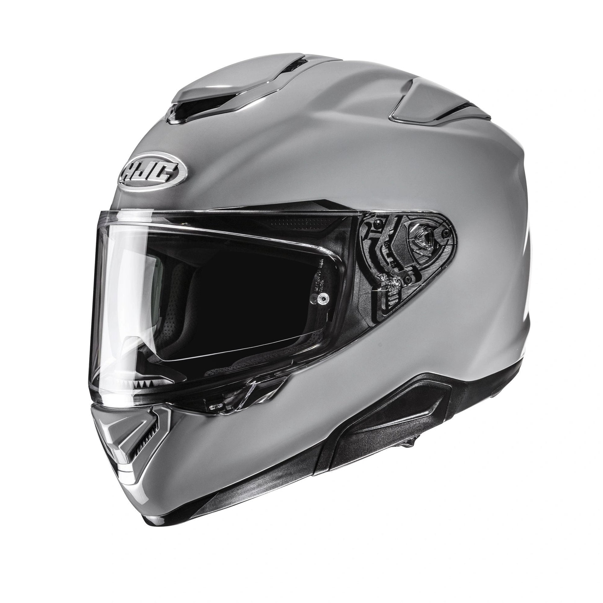 HJC RPHA 72N gray full-face motorcycle helmet with clear visor
