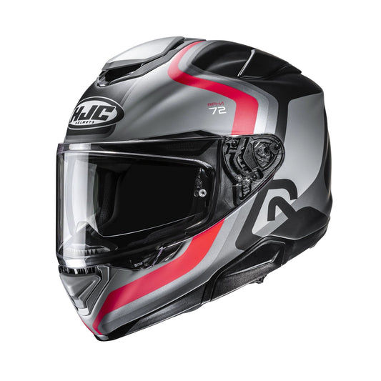 HJC RPHA 72 helmet in Ernem Gray/Red with black accents and front logo