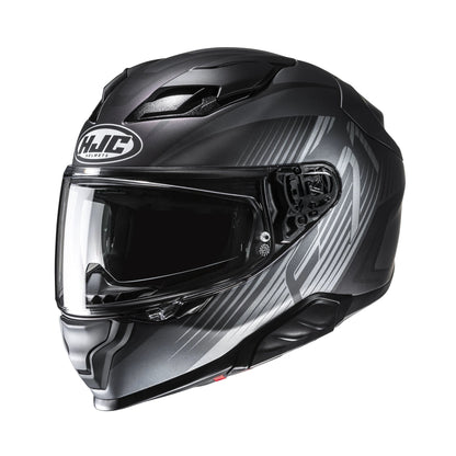 HJC F71 Catos full-face helmet in black/gray with graphic stripes