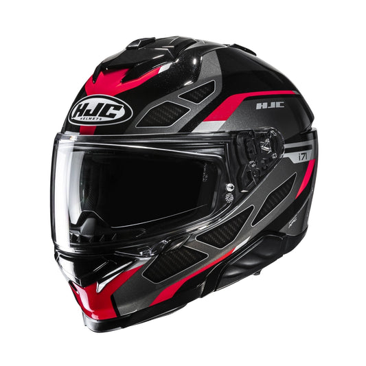 HJC i71 Zest black and red full-face motorcycle helmet