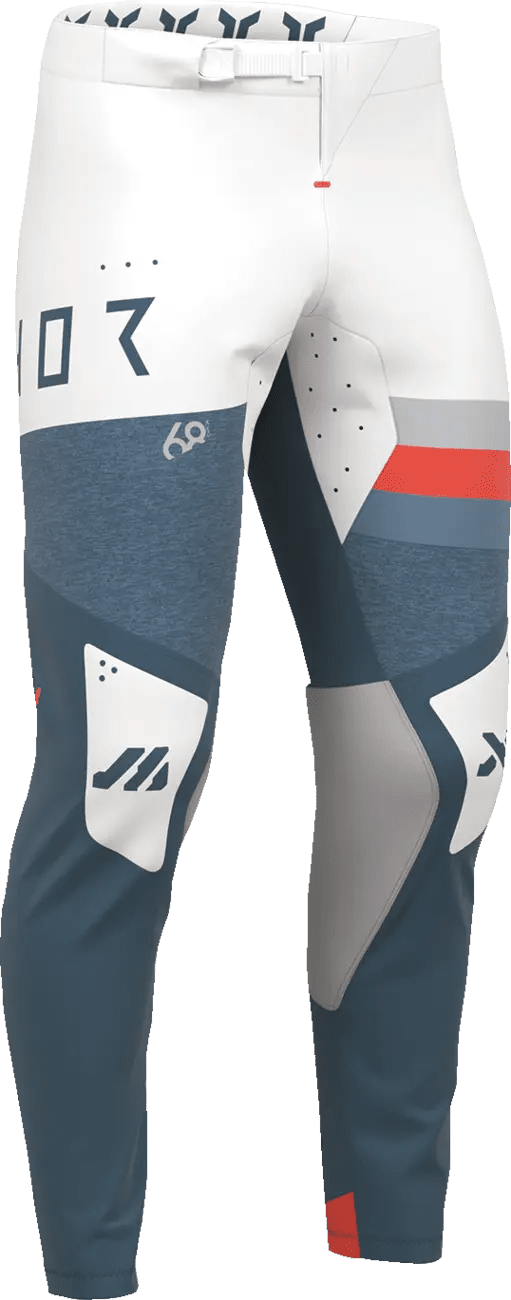 THOR Sportmode League crossbroek – Blauw/Wit/Rood/Lichtgrijs