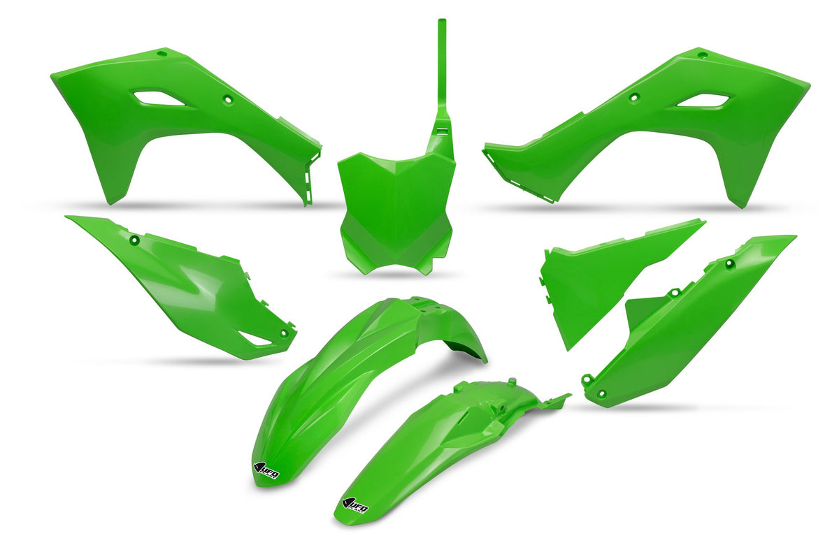 UFO Plastic kit 5-parts OEM Green KX250F 25-.. KX450F 24-..
