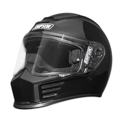 SIMPSON Speed 06 solid black full-face helmet with clear visor