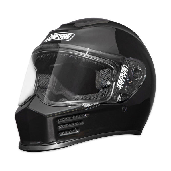 SIMPSON Speed 06 solid black full-face helmet with clear visor