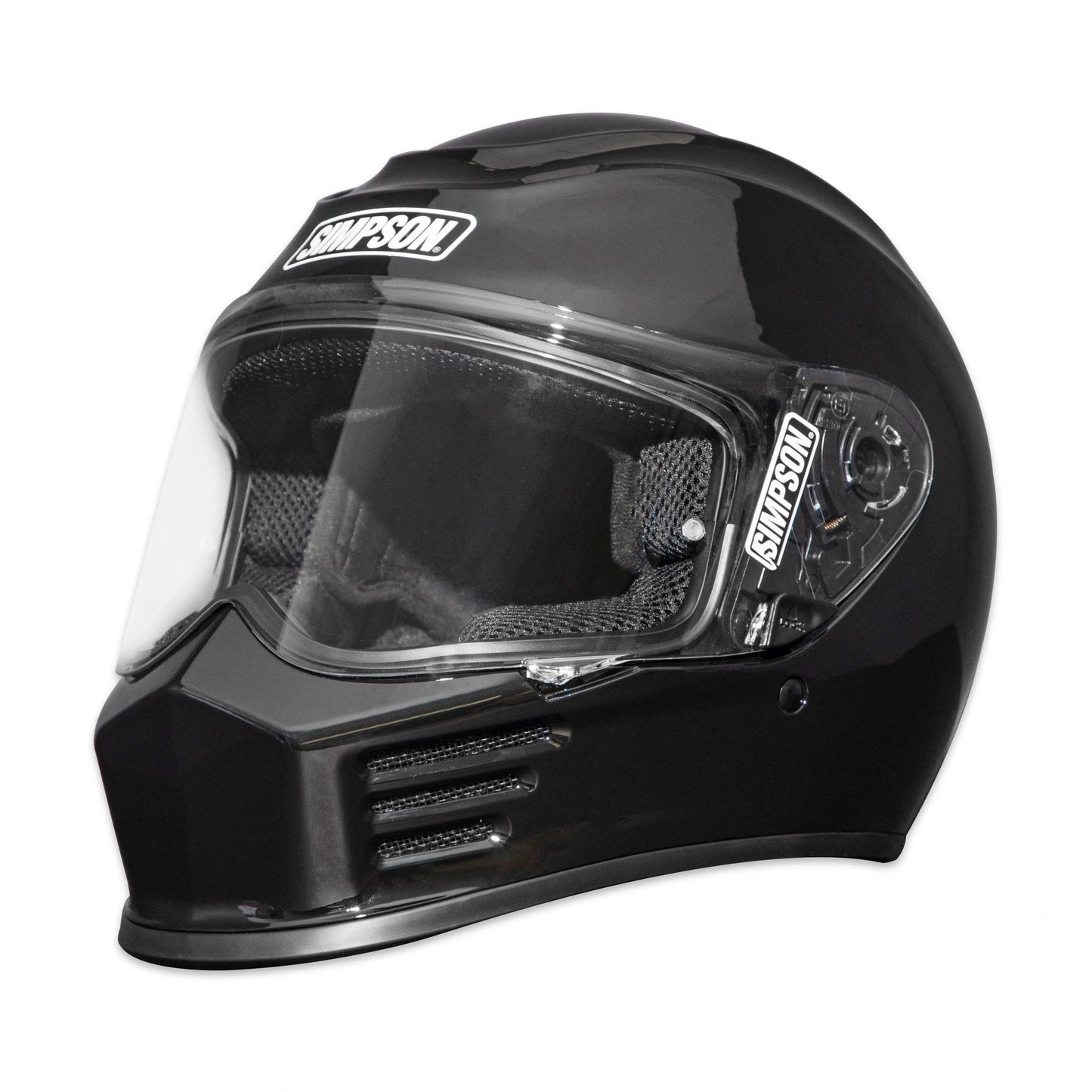 Simpson Speed 06 solid black full-face helmet with clear visor