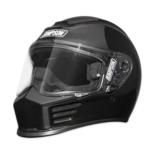 Simpson Speed 06 solid black full-face helmet with clear visor