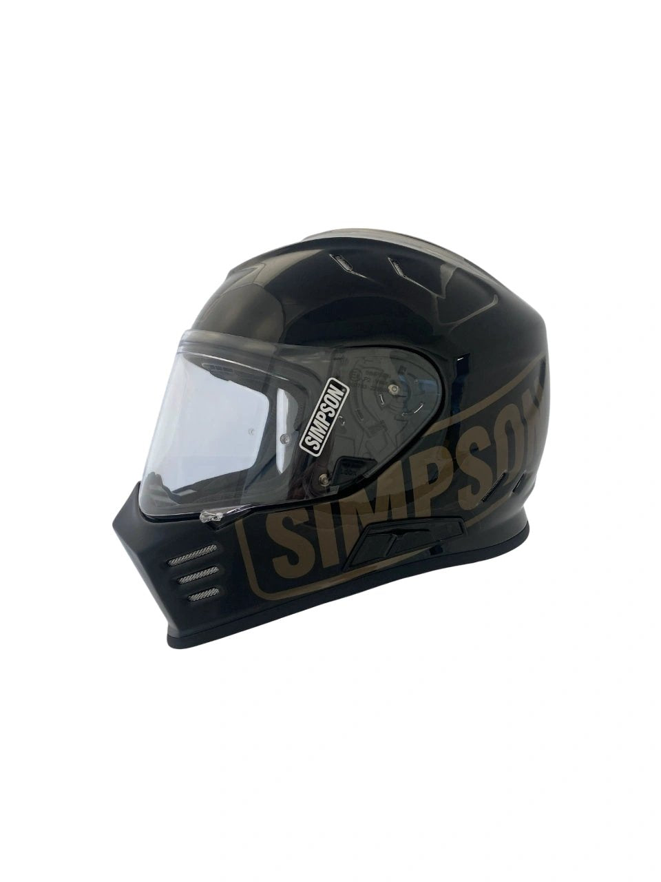 Simpson Venom Logo ST black full-face motorcycle helmet with clear visor
