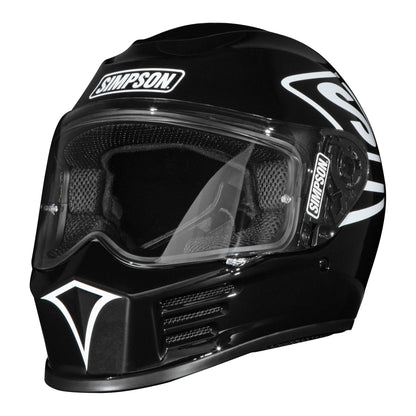 Simpson Speed 12 O'Clock helmet, black with clear visor