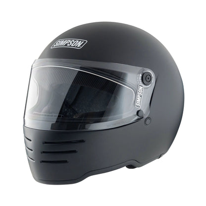 Simpson M62 helmet, solid matte black with clear visor