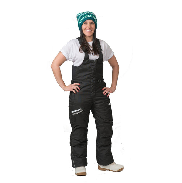 SnowPeople Hot-X women's black snow pants with suspenders