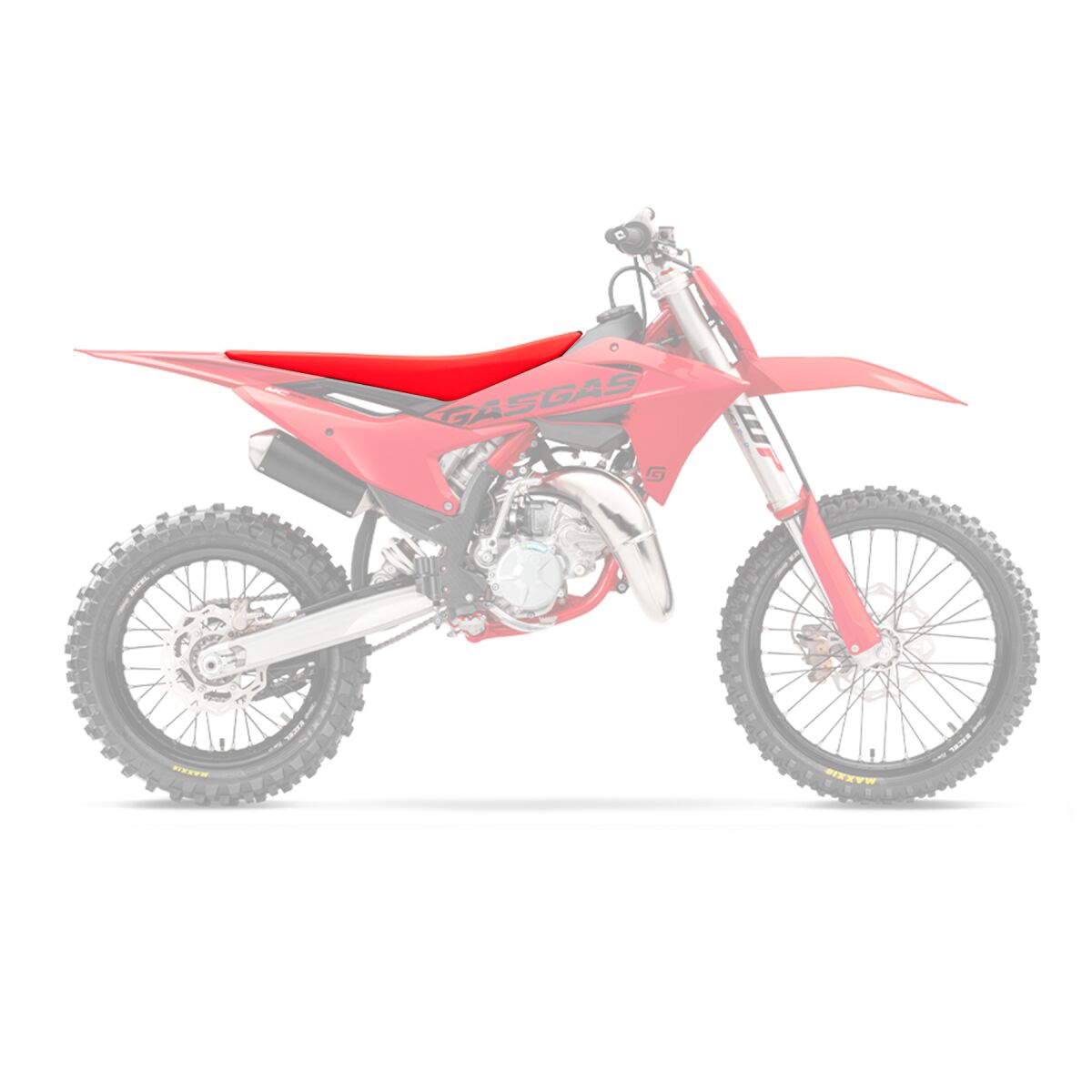 BLACKBIRD RACING Pyramid rode zadelhoes — voor o.a. GAS GAS MC 85 17/14 (2025–2027)