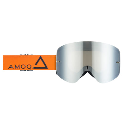 AMOQ MX Goggles Vision Magnetic Orange-Black - Silver Mirror