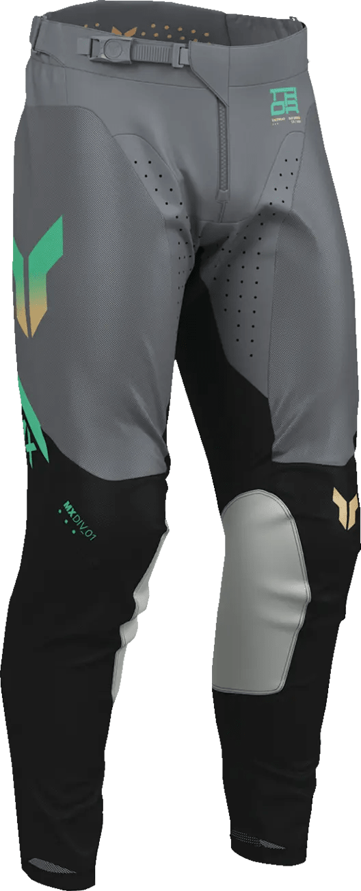 THOR Launchmode Air Raptor crossbroek – Zwart/Groen/Oranje/Antraciet