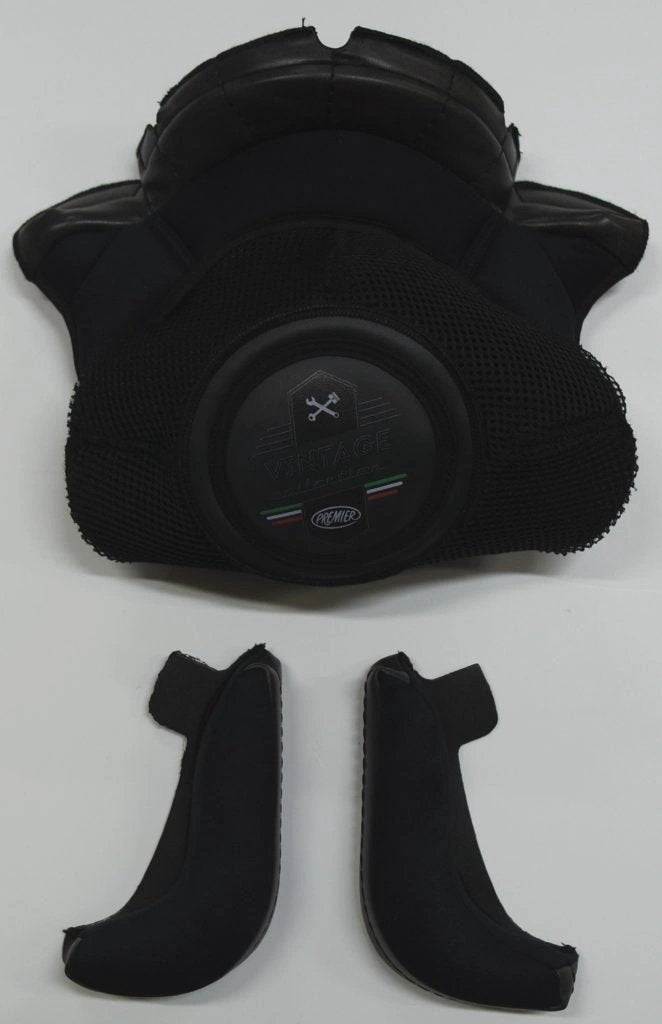 Premier Le Petit Cheekpads Sky Grey cheekpad set of 3 pieces, circular back pad plus two side pads.