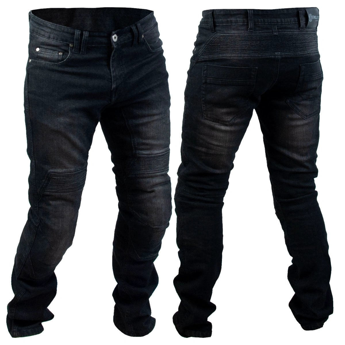 Timeless Rascal kevlar jeans, black stretch denim with CE protection, 2 pairs