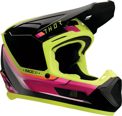 THOR Fleet Defy jeugd crosshelm – Zwart/Oranje/Roze/Fluogeel - MxProStoreParts