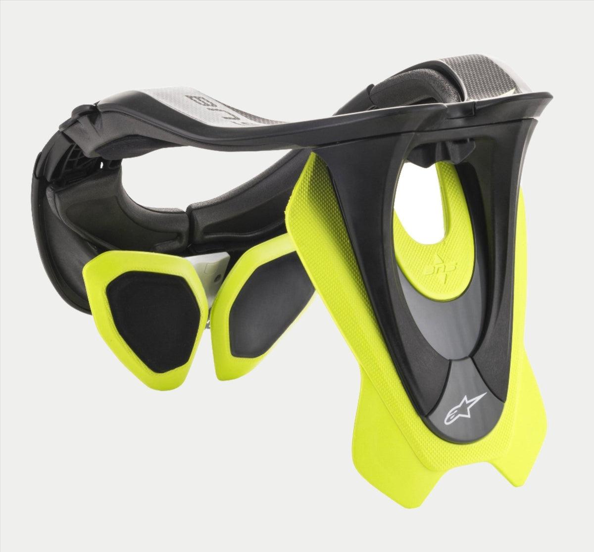 Alpinestars BNS Tech 2 Nackenstütze Schwarz Gelb Fluoreszierend - MxProStoreParts
