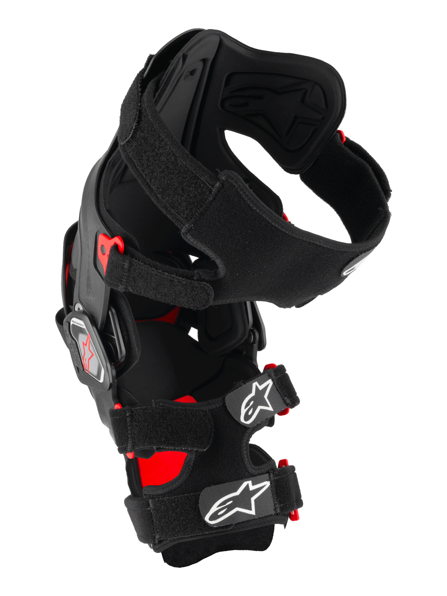 Alpinestars RK-7 Plasma Kniebrace Offroad Verstellbar Schwarz Rot - MxProStoreParts