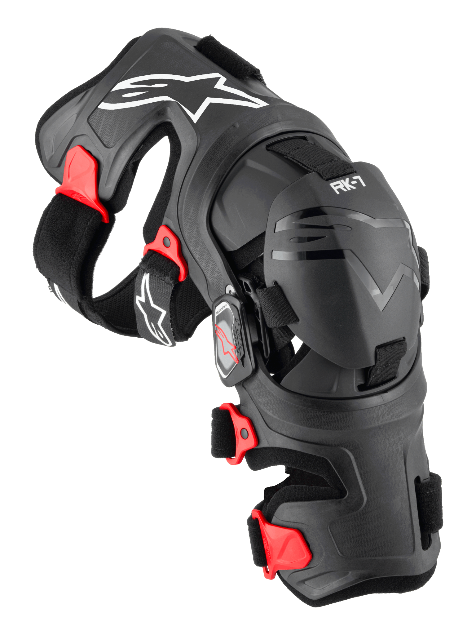 Alpinestars RK-7 Plasma Kniebrace Offroad verstellbar Schwarz Rot - MxProStoreParts