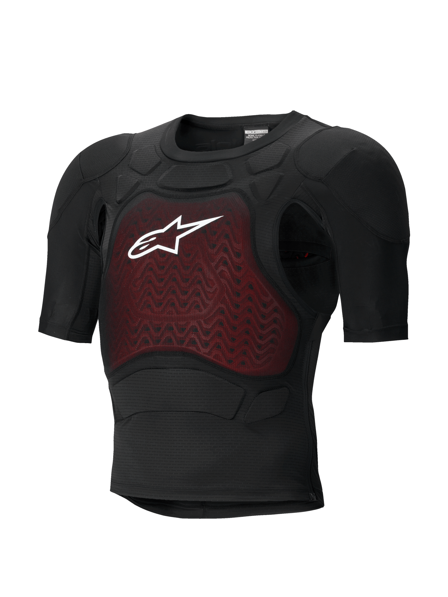 Alpinestars Bionic Plasma LT Schutzjacke mit kurzen Ärmeln Offroad-Enduro Schwarz Weiß - MxProStoreParts