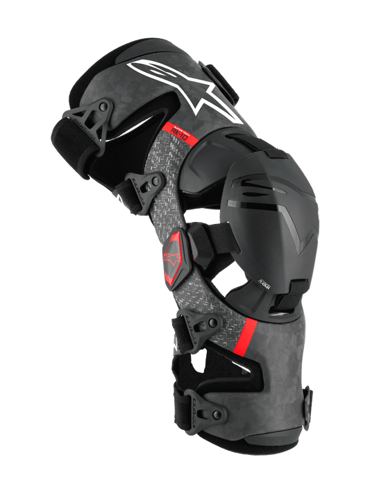 Alpinestars Supertech RK - 10 Plasma Kniebrace Zwart Rood - MxProStoreParts