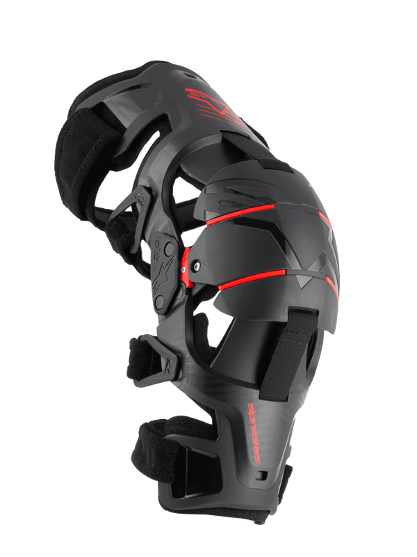 Alpinestars RK-1 Plasma Knieprotektoren mit Vierpunktscharnier Schwarz Rot - MxProStoreParts