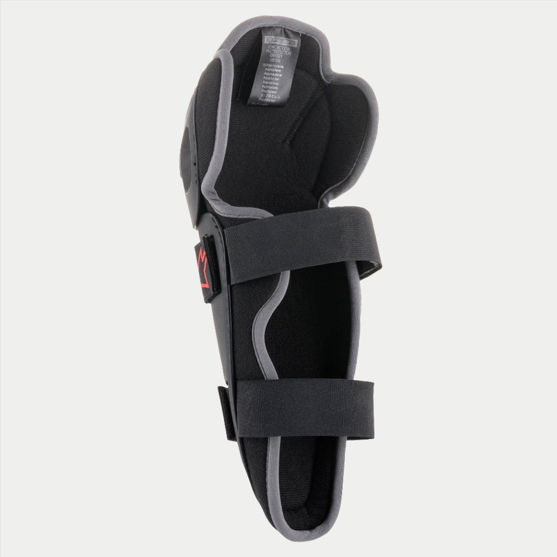 Alpinestars Bionic Action Jugend-Knieprotektor Asymmetrisch Schwarz Rot - MxProStoreParts
