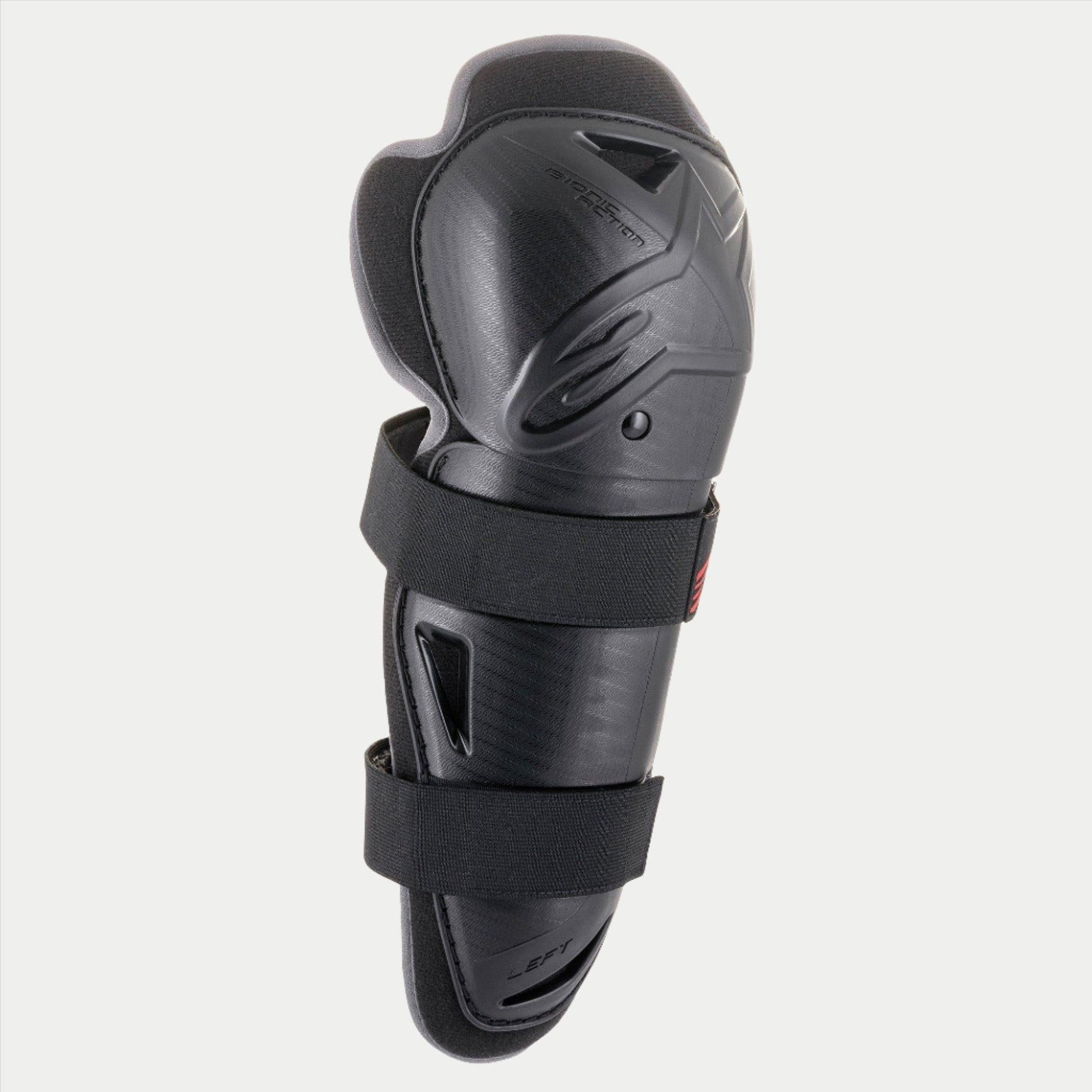 Alpinestars Bionic Action Youth Knieprotektor Asymmetrisch Schwarz Rot - MxProStoreParts